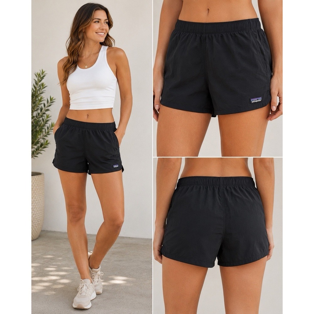Patagonia Barely Baggies Shorts Women Small Black 2.5" Inseam Hiking #FF15-1